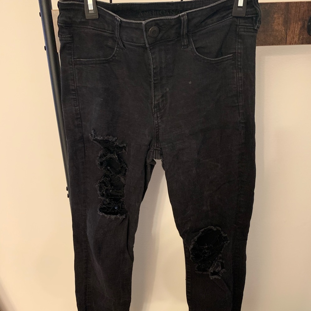 American Eagle High-Waisted Distressed Jeggings